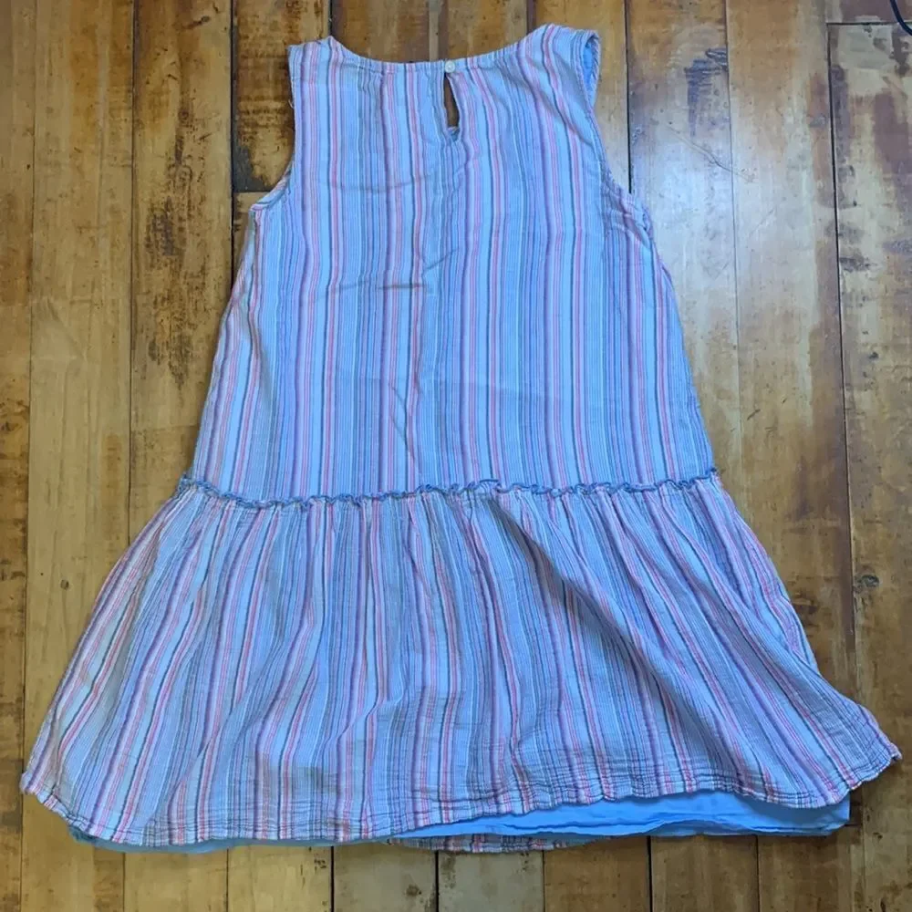 Gap dress Size Large striped blue Cotton Spring Summer Lined
